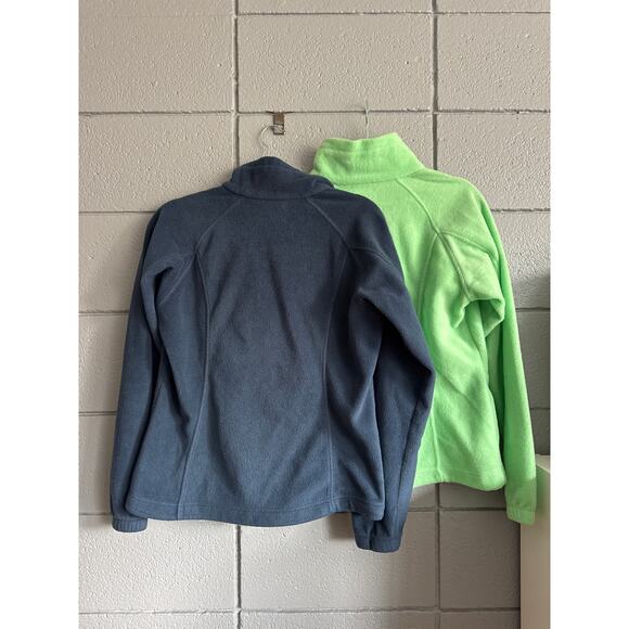 Women's Columbia Benton Springs Full-Zip Fleece Jacket BUNDLE in Navy and Green - Picture 3 of 3